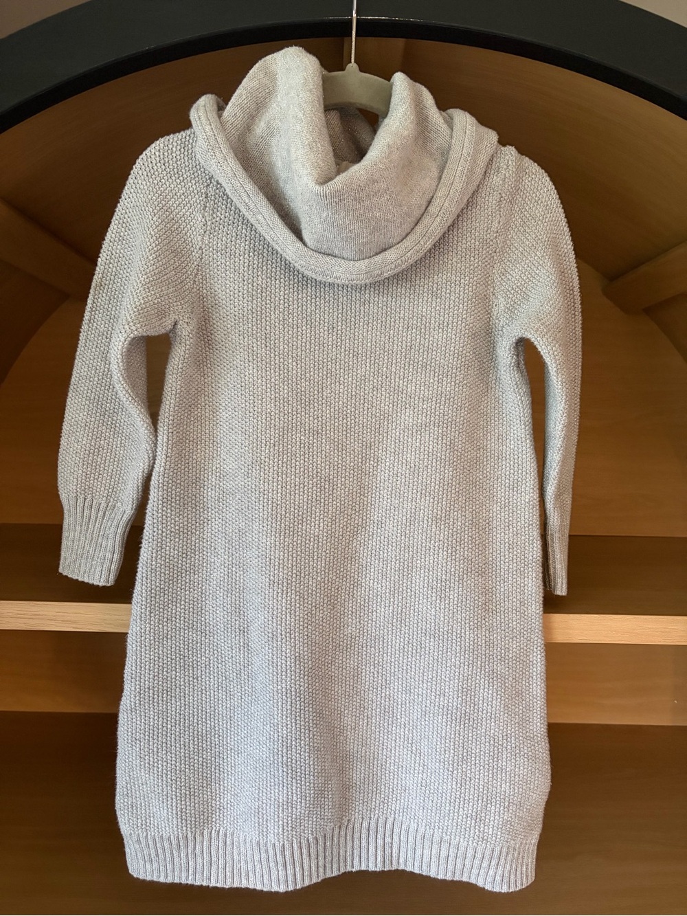 Old Navy•Girls’ Toddler Cowl Turtle Neck Sweater Dress | Grey/Silver | 3T